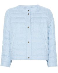 Herno - Linen Quilted Puffer Jacket - Lyst