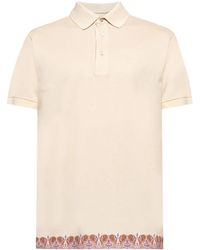 Etro - ペイズリートリム ポロシャツ - Lyst