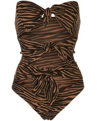 Lisa Marie Fernandez Badpak Met Dierenprint - Zwart