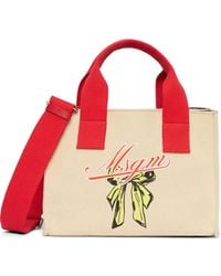MSGM - Micro Logo-Detail Tote Bag - Lyst
