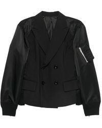 Sacai - Wool Blend Jacket - Lyst