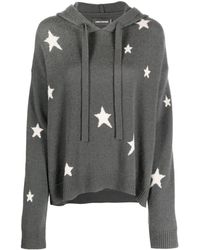 Zadig & Voltaire - Marky Star-jacquard Cashmere Hoodie - Lyst