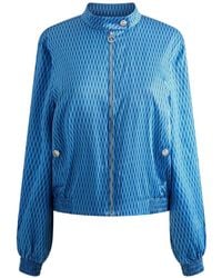 Fusalp - Chaqueta Bómber Estampada Con Cuello Biker - Lyst