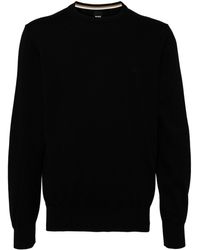BOSS - Pullover mit rundem Ausschnitt - Lyst