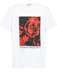 Alexander McQueen - Graphic-print Cotton T-shirt - Lyst