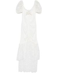Alessandra Rich - Puff-Sleeve Lace Maxi Dress - Lyst