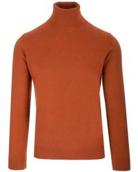 Al Duca d'Aosta - Roll-Neck Ribbed-Trim Sweater - Lyst