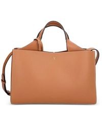 Tod's - Sac Cabas En Cuir Grainé À Logo T - Lyst