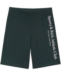 Sporty & Rich - Athletic Club Cotton Shorts - Lyst