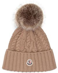 Moncler - Wool & Cashmere Blend Beanie With Pom Pom - Lyst