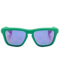 Gucci - Gg Supreme Zonnebril Met Oversized Montuur - Lyst