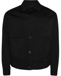 Neil Barrett - Mélange jersey shirt jacket - Lyst