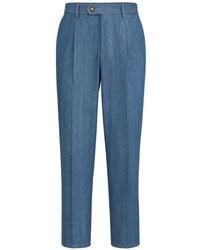Brunello Cucinelli - Pantalon À Design Plissé - Lyst