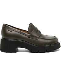 Camper - Milah Block-heel Leather Loafers - Lyst