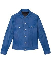Purple Brand - Leather Shirt Jacket - Lyst