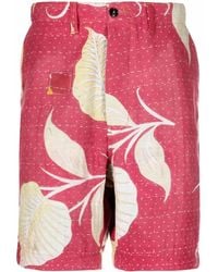 President's - Botanical-Print Four-Pocket Bermuda Shorts - Lyst