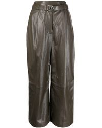 Altuzarra - Albany Cropped Leather Trousers - Lyst