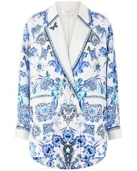 CAMILLA - Double-Breasted Butterfly Print Blazer - Lyst