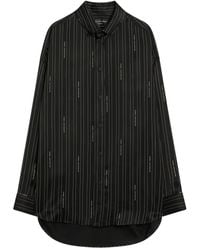 Balenciaga - Camisa a rayas diplomáticas con logo - Lyst