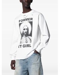 DAGGER - Print-Detail Round-Neck T-Shirt - Lyst
