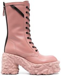 Premiata - 100mm Sculpted-sole Leather Boots - Lyst