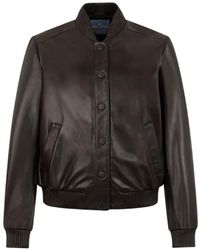 Brooks Brothers - Leather Bomber Jacket - Lyst