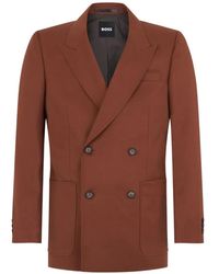 BOSS - Double-Breasted Peak-Lapels Blazer - Lyst