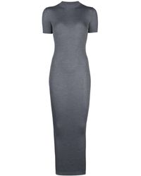 Vera Wang Ribgebreide Maxi-jurk - Grijs