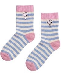 Chinti & Parker - Snoopy Stripe-Print Socks - Lyst