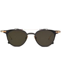 Thom Browne - Round-frame Flip-up Sunglasses - Lyst