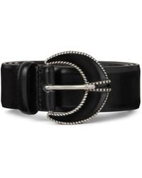 Ba&sh - Engraved-Buckle Leather Belt - Lyst