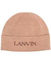 Lanvin - Gorro con logo bordado - Lyst