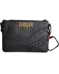 Sprayground - Shark Mouth Logo-Plaque Clutch Bag - Lyst