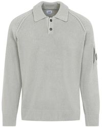 C.P. Company - Chenille Cotton Lens Polo Sweater - Lyst
