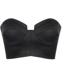 Elisabetta Franchi - Stretch Satin Top - Lyst