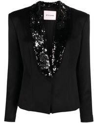 Styland - Sequin-embellished Tuxedo Blazer - Lyst