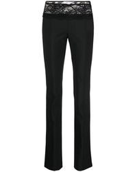 Blumarine - Pantalones de vestir con detalles de encaje - Lyst