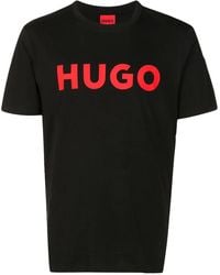 HUGO - Logo-Print Short-Sleeve T-Shirt - Lyst