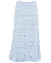 Sandro - Pointelle Knit Maxi Skirt - Lyst