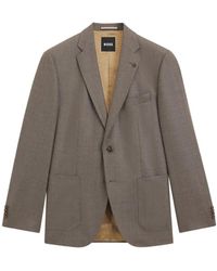 BOSS - Textured-Finish Single-Breasted Blazer - Lyst