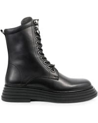 SERGIO MORETTI FIRENZE - Lace-Up Leather Ankle Boots - Lyst