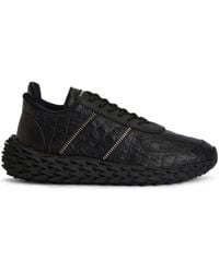 Giuseppe Zanotti - Urchin Crocodile-embossed Leather Sneakers - Lyst