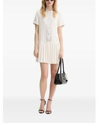 Silvian Heach - Scarf-Detail Pleated Mini Dress - Lyst