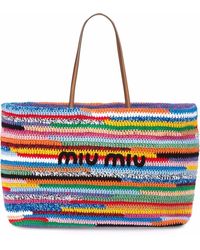 Miu Miu - Grand sac cabas en crochet - Lyst