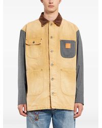 KHOKI - Spliced Workwear Cotton Shirt Jacket - Lyst