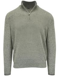 Fedeli - Quarter-Zip Marl Sweater - Lyst