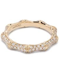 Anita Ko - 18Kt Bamboo Diamond Ring - Lyst