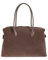 Yuzefi - Large Brioche Suede-Leather Duffle Bag - Lyst