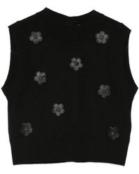 Cecilie Bahnsen - Floral-Appliqué Vest - Lyst
