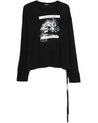 Ann Demeulemeester - Graphic-Print Long-Sleeve Top - Lyst